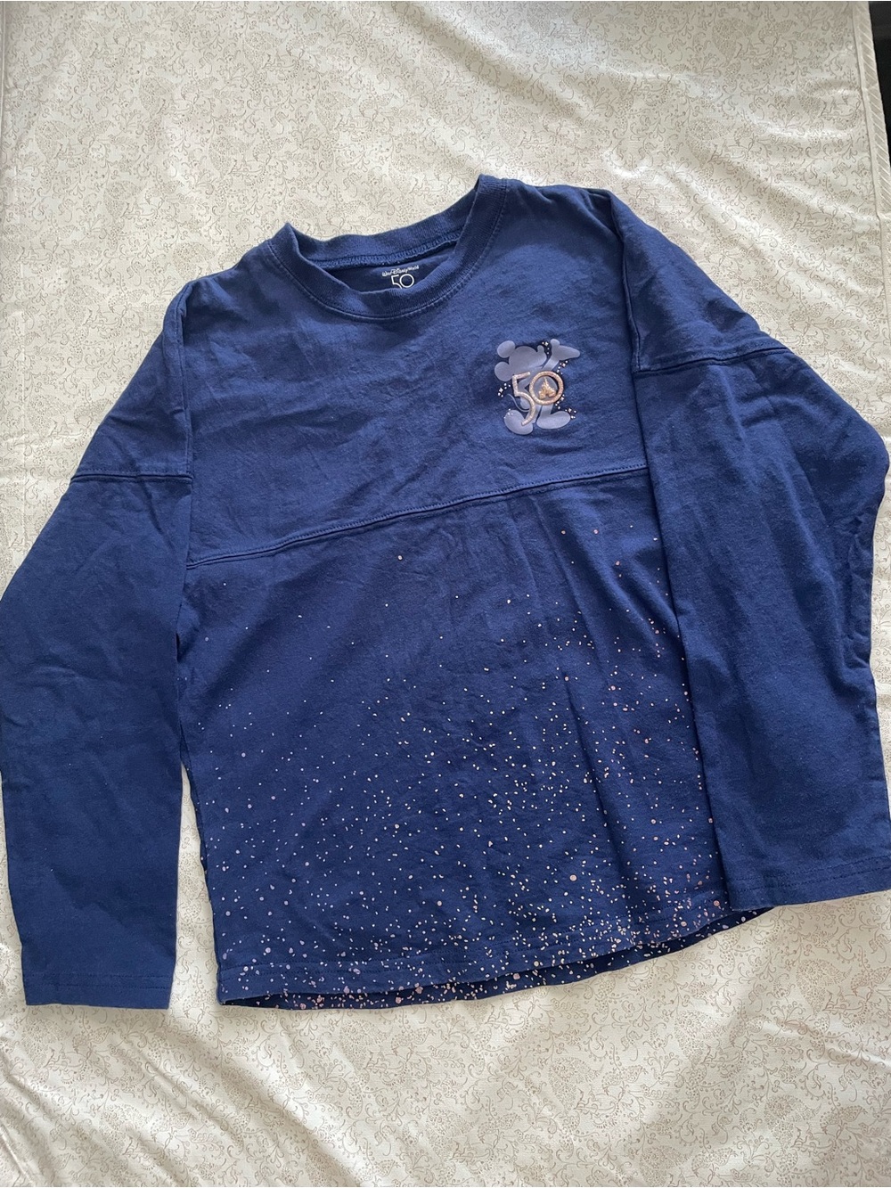 Disney World Kids Spirit Jersey 50th Anniversary Girls L 10-12 Long Sleeve Blue